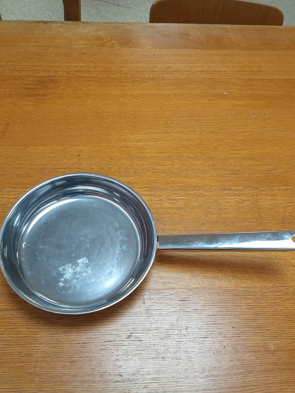 Stainless Steel Fry Pan - Silver